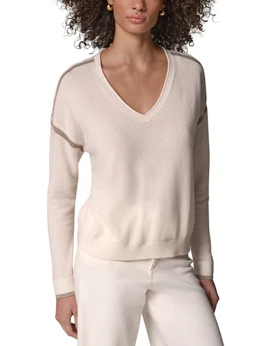 Donna Karan Weekend Dkny Wool & Cashmere V Neck Sweater In Neutral