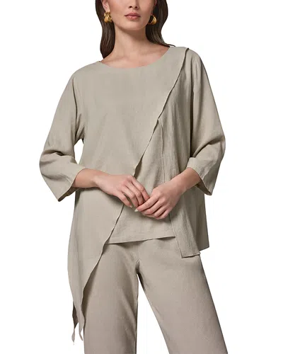 Donna Karan Weekend Donna Karan Asymmetric Layer Top In Gray