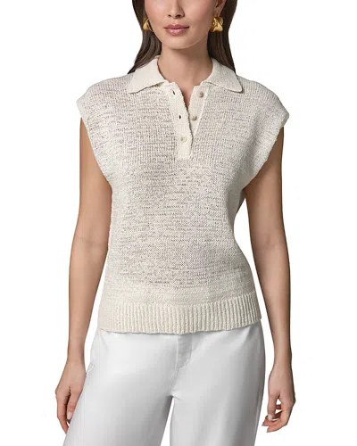 Donna Karan Weekend Donna Karan New York Sleeveless Polo Sweater In Neutral