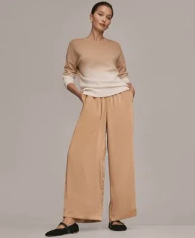 Donna Karan Weekend Donna Karen Weekend Womens Long Sleeve Cashmere Blend Dip Dyed Sweater Pull On Pants