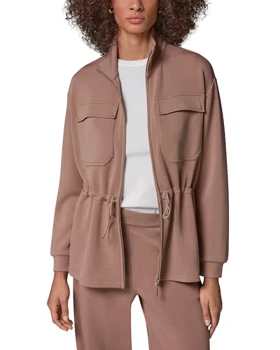Donna Karan Weekend Jet Setter Zip Front Jacket In Brown