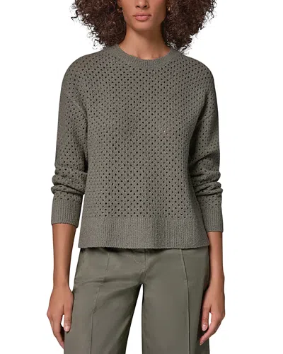Donna Karan Weekend Open Work Oversized Sweater In Gray
