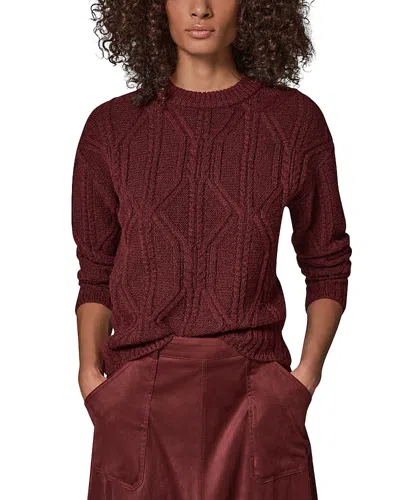 Donna Karan Weekend Oversized Crewneck Cable Knit Sweater In Multi