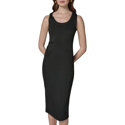 Donna Karan Weekend Sleeveless Body-con Midi Dress In Black