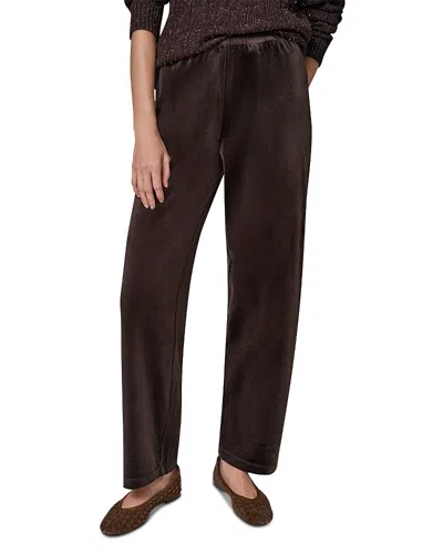 Donna Karan Weekend Velour Pull On Pants In Brown