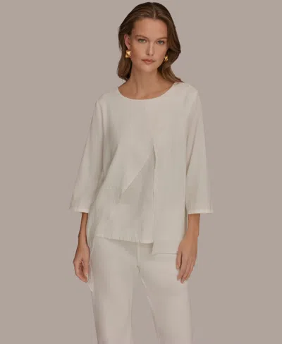 Donna Karan Weekend Women's Boat Neck Blouse In Multi