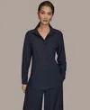 Donna Karan Weekend Women's Button-down Shirt In Black