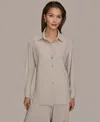 Donna Karan Weekend Women's Button-down Shirt In Neutral