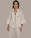 Donna Karan Weekend Women's Button-front Jacket In White