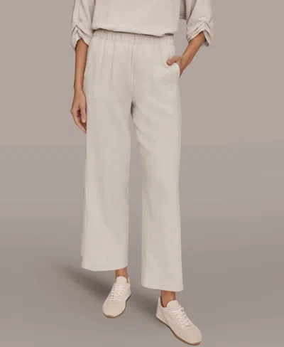 Donna Karan Weekend Women's Cotton Mid-rise Cotton Pants In White