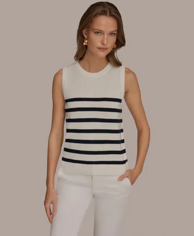 Donna Karan Weekend Women's Crew Neck Stripe Sweater