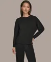 Donna Karan Weekend Women's Crew Neck Top In Black