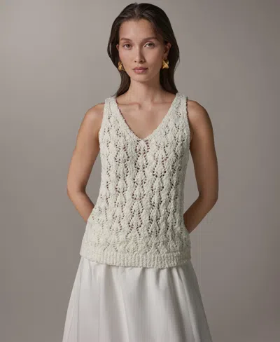 Donna Karan Weekend Women's Double V-neck Tank Top In Gray