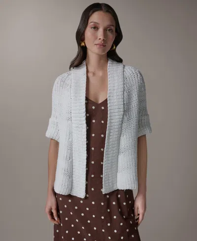 Donna Karan Weekend Women's Drop Shoulder Cardigan In White