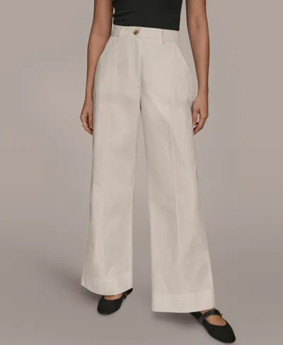 Donna Karan Weekend Women's High-rise Pintuck Trousers In White