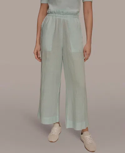 Donna Karan Weekend Women's High Rise Relaxed Pants In Green