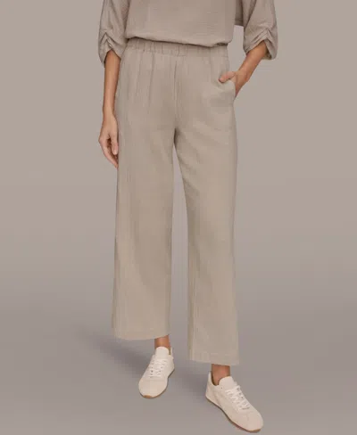 Donna Karan Weekend Women's High Rise Relaxed Pants In Gray