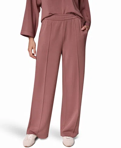 Donna Karan Weekend Women's Jet Setter Mid-rise Pull-on Wide-leg Pants In Red
