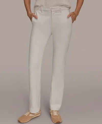 Donna Karan Weekend Women's Mid-rise Modern Trousers In White