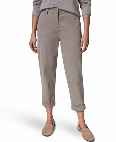 Donna Karan Weekend Women's Mid-rise Cuffed Corduroy Pants In Gray