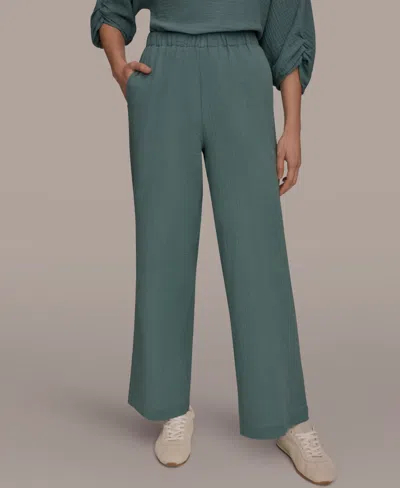 Donna Karan Weekend Women's Mid-rise Side Seam Pants In Green