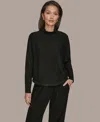 Donna Karan Weekend Women's Crew Neck Top In Black