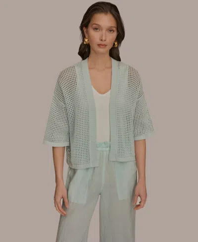 Donna Karan Weekend Women's Open-front Cardigan In Green