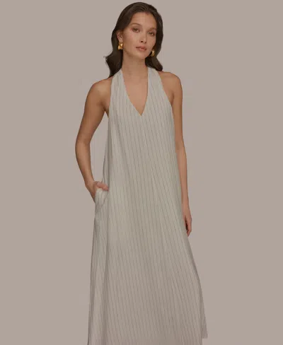 Donna Karan Weekend Women's V-neck Midi Dress In Multi