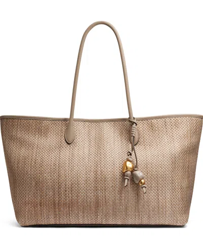 Donna Karan Weekend Woven Large Tote Bag In Brown