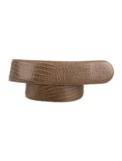 Pre-owned Donna Karan Wide Leather Waist Belt In Brown