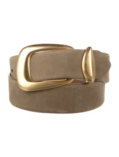 Pre-owned Donna Karan Wide Leather Waist Belt In Neutrals