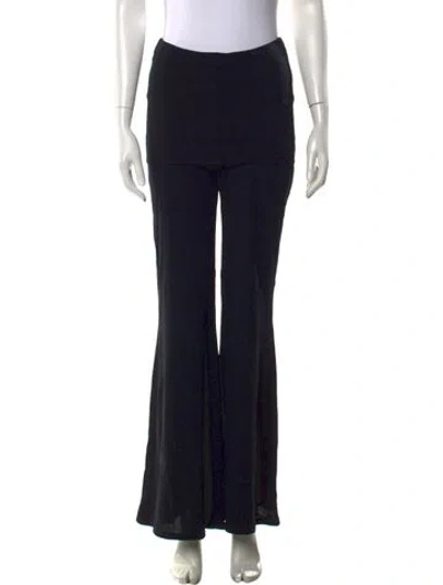 Pre-owned Donna Karan Wide Leg Pants In Black