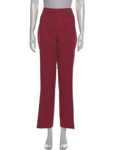 Pre-owned Donna Karan Wide Leg Pants In Red