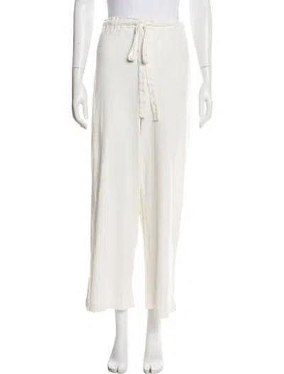 Pre-owned Donna Karan Wide Leg Pants In White