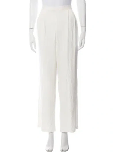 Pre-owned Donna Karan Wide Leg Pants In White
