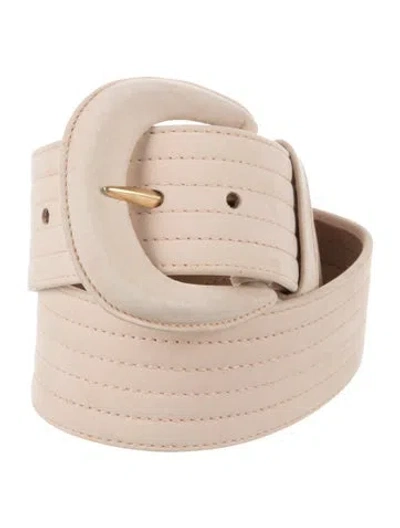 Pre-owned Donna Karan Wide Suede Waist Belt In Neutrals