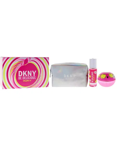 Donna Karan Women's 3pc Dkny Be Delicious Orchard St Gift Set In Transparent