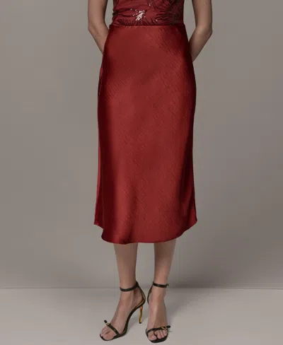 Donna Karan Women's A-line Midi Skirt In Red