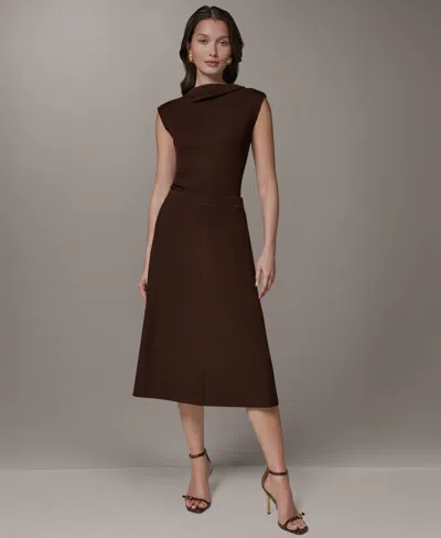 Donna Karan Women's A-line Midi Skirt In Brown