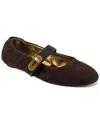 Donna Karan Women's Anselm Mary Jane Flat Shoes In Brown