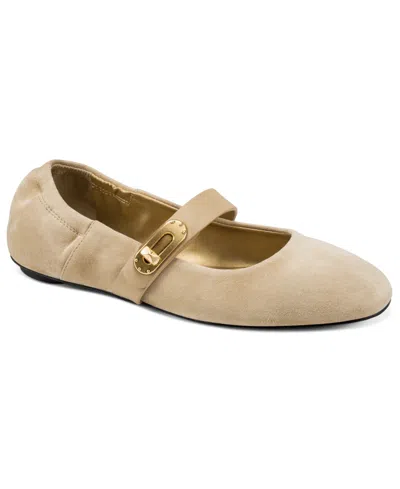 Donna Karan Women's Anselm Mary Jane Flat Shoes In Brown