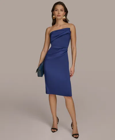 Donna Karan Women's Asymmetric-neck Strapless Dress In Cosmos