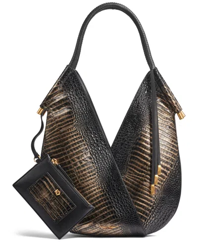 Donna Karan Women's Baldwin Metallic Croco Medium Shoulder Bag In Multi