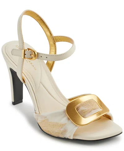 Donna Karan Women's Becklyn Ankle Strap Sandals In Ivory,gold