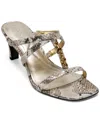 Donna Karan Women's Begonia Strappy Slip-on Sandals In Snake Print