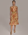 Donna Karan Women's Belted A-line Dress