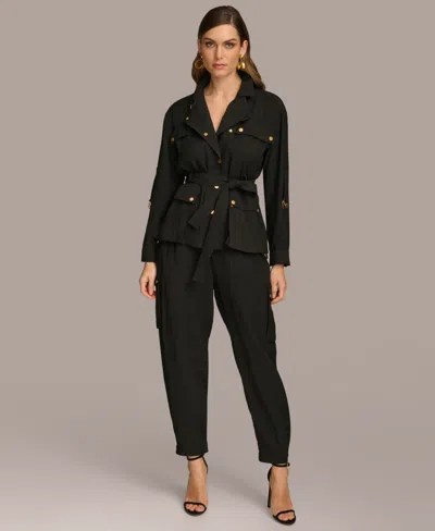 Donna Karan Women's Belted Utility Jacket In Black