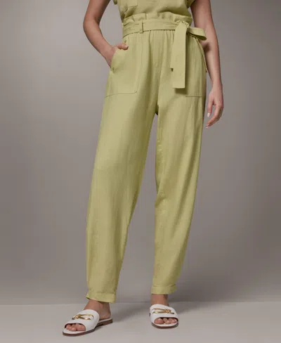 Donna Karan Women's Belted Wide Cuff Pants In Green