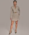 Donna Karan New York Long Sleeve Romper In Neutral