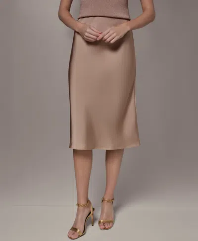 Donna Karan Women's Bias Midi Skirt In Brown